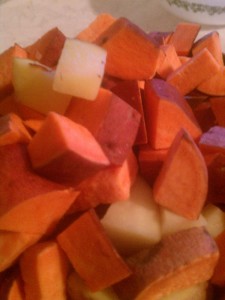 Chopped potatoes