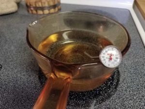 Heating water for bread and yeast