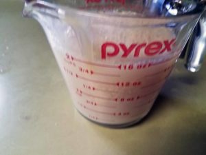 Yeast with water added