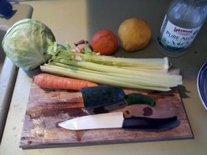 Juice Ingredients (Cabbage, Celery, Grapefruit, Cucumer, Jalapeno and more)