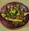 Delicata Squash with Wild Rice, Tofu, Broccoli, and Mushrooms